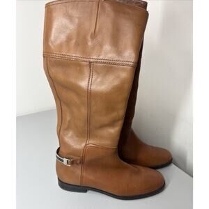 Lauren Ralph Lauren Berna Vachetta Womens Brown Leather Boots 9.5 B Equestrian